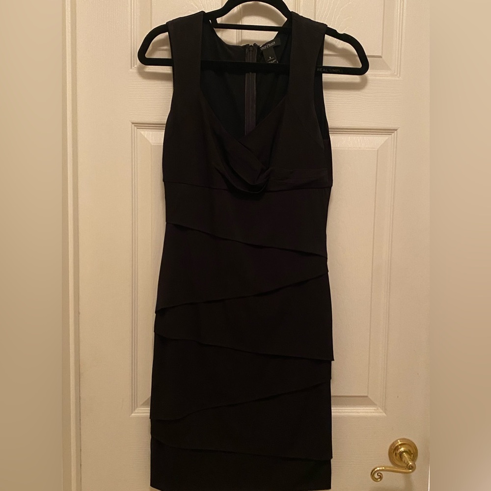 Black layered cocktail dress